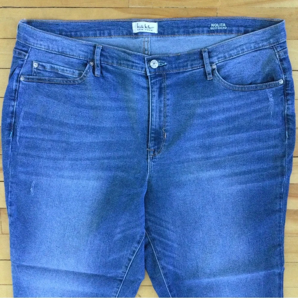 NICOLE MILLER New York Nolita Boyfriend Jeans Women's Plus 18 Medium Wash – EUC - Picture 3 of 13